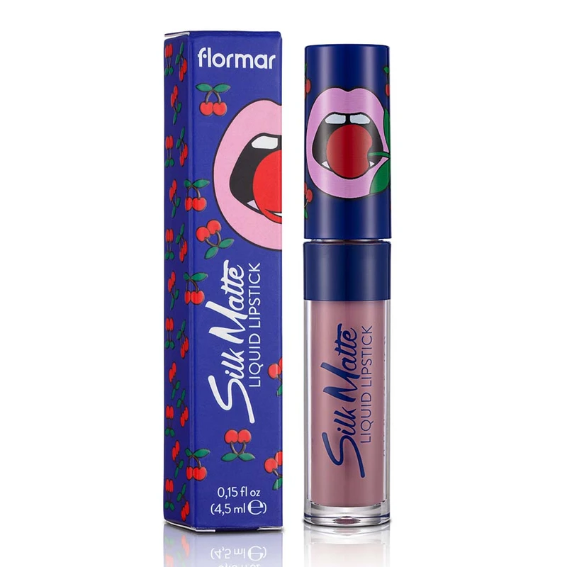 Tечно червило Flormar Cherry Silk Matte, нюанс 36 Blossom