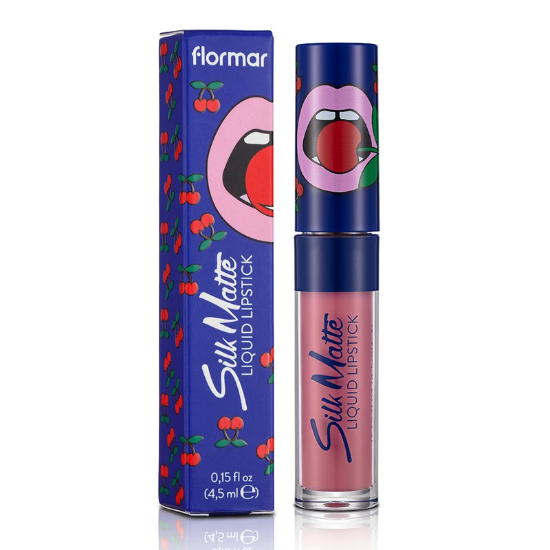 Tечно червило Flormar Cherry Silk Matte, нюанс 41 Juicy