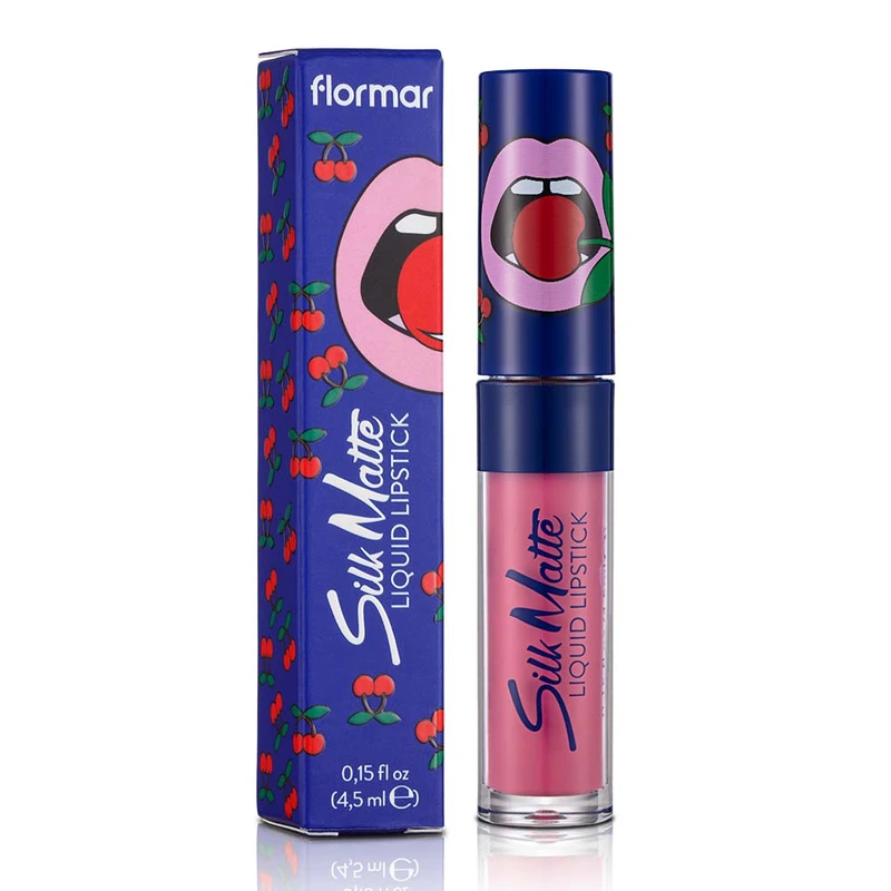 Tечно червило Flormar Cherry Silk Matte, нюанс 43 Bomb