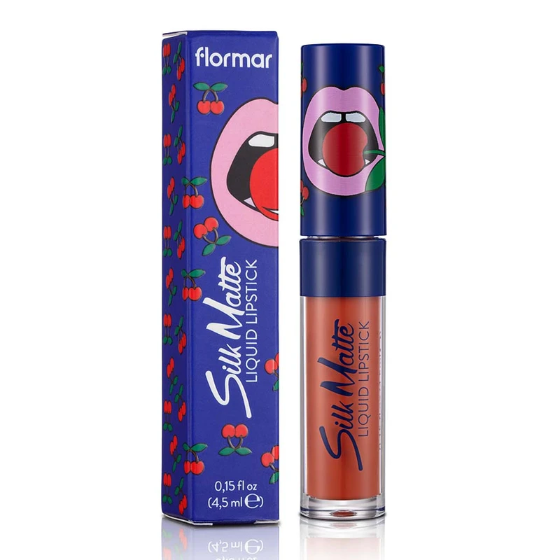 Tечно червило Flormar Cherry Silk Matte, нюанс 44 Gean