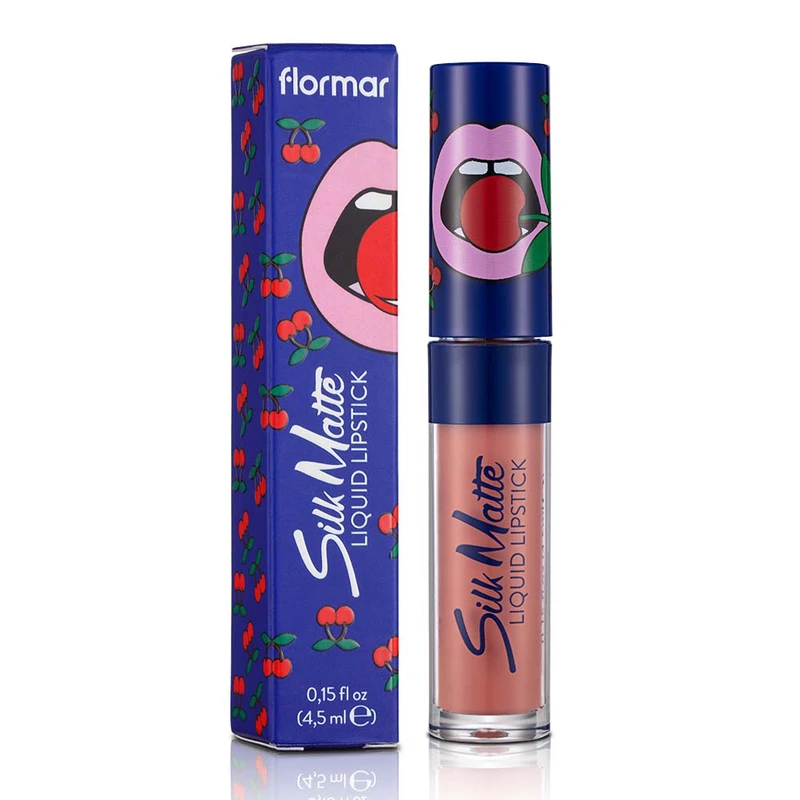 Tечно червило Flormar Cherry Silk Matte, нюанс 45 Rainier