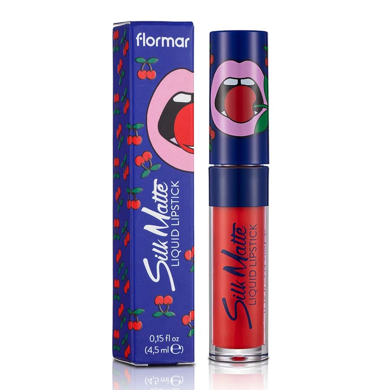 Tечно червило Flormar Cherry Silk Matte, нюанс 48 Red