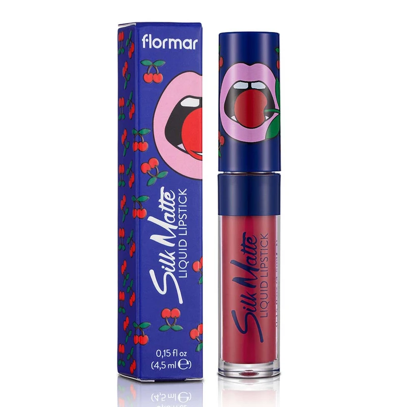 Tечно червило Flormar Cherry Silk Matte, нюанс 49 Deep