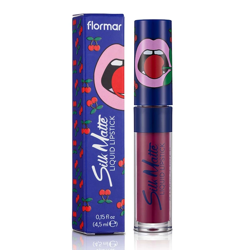Tечно червило Flormar Cherry Silk Matte, нюанс 51 Sour