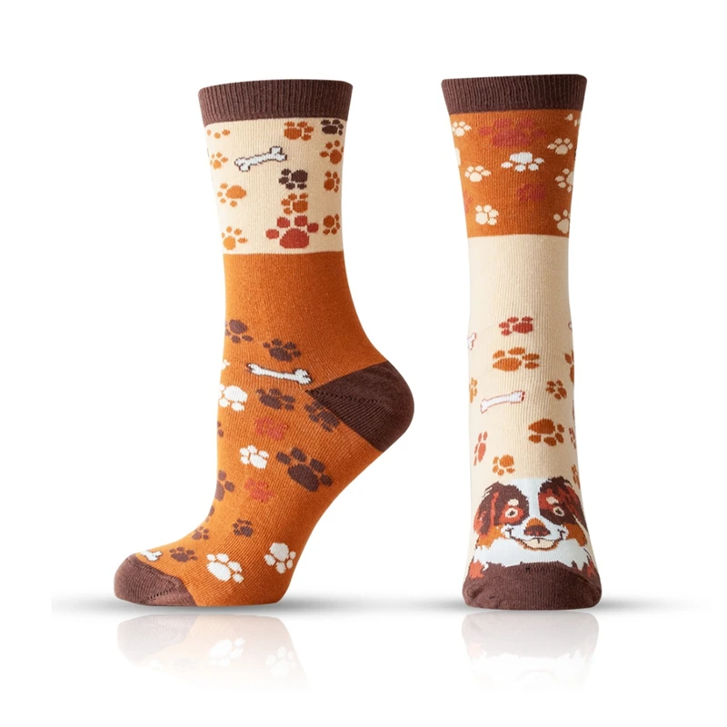 Мъжки цветни чорапи за настроение Agiva Happy Foottopiа, С графичен дизайн, Puppy, 39-42