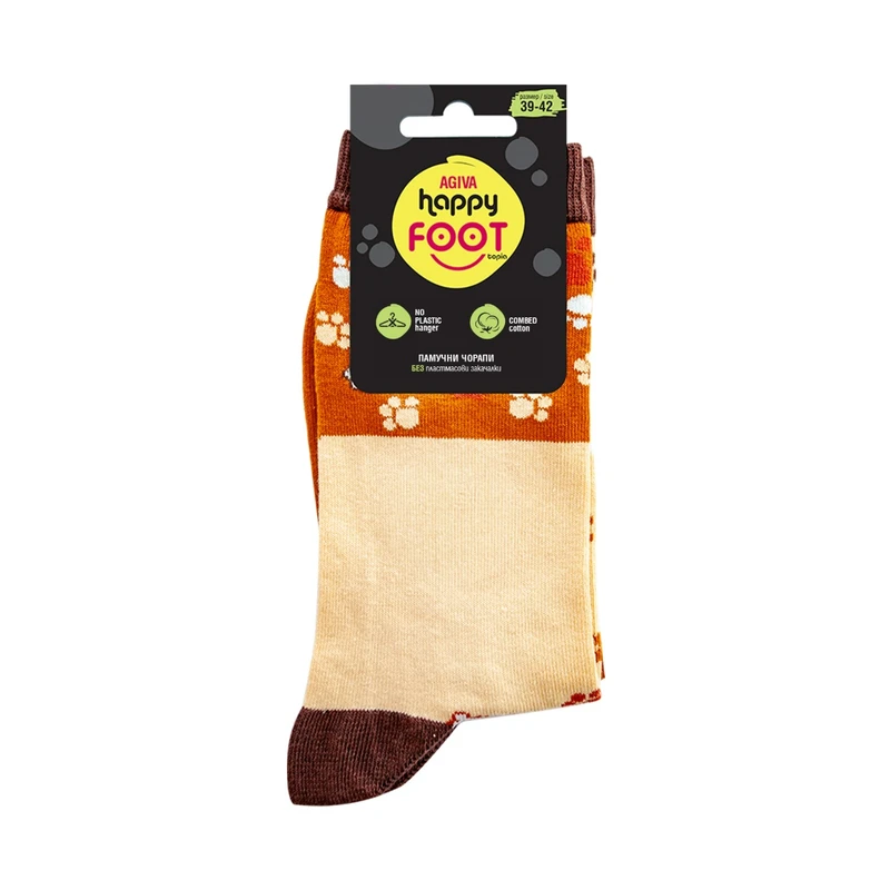 Мъжки цветни чорапи за настроение Agiva Happy Foottopiа, С графичен дизайн, Puppy, 39-42