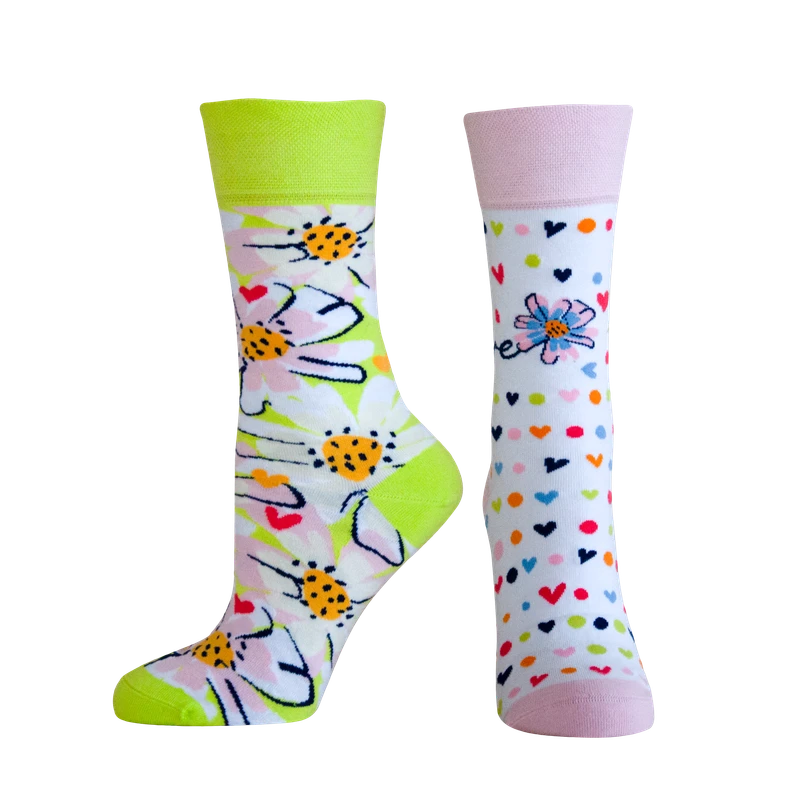 Дамски чорапи Agiva Happy Foottopia, Памук, Цветя, 39-42
