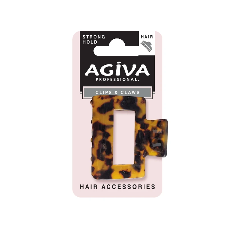 Шнола за коса Agiva Professional, Мрамор, 5.5 см, Тигрова