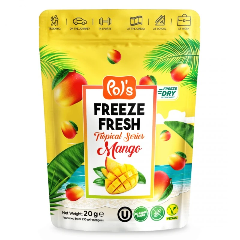 Pol's Freeze Fresh, Лиофилизирани плодове, Манго, 20 г