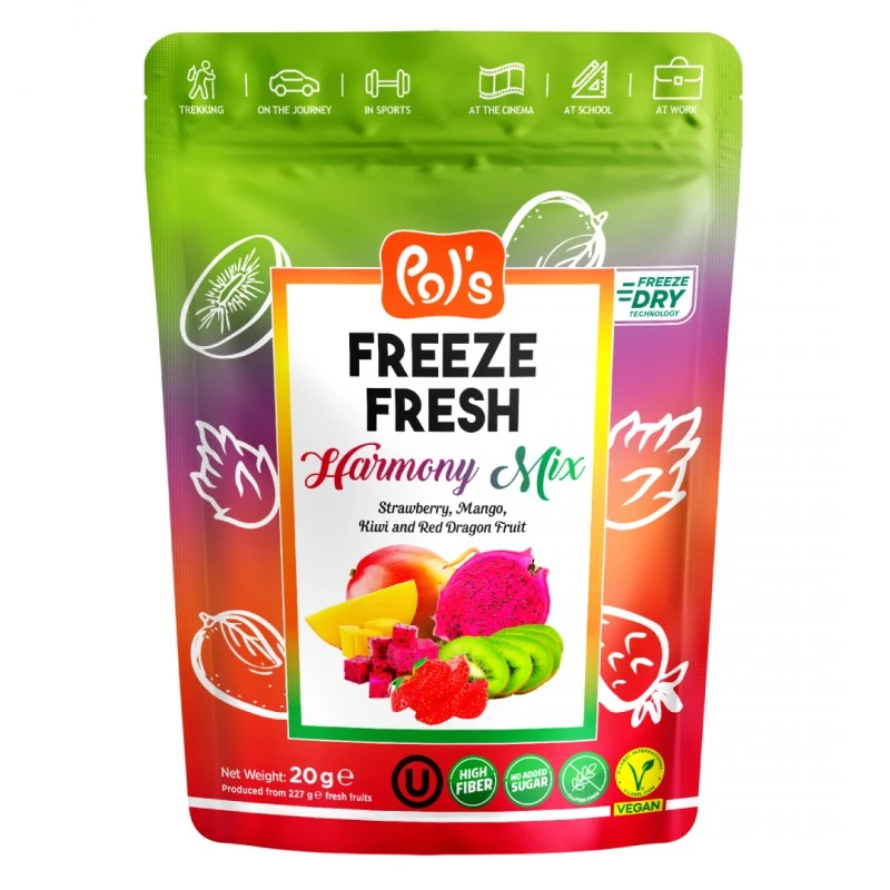 Pol's Freeze Fresh, Лиофилизирани плодове, Микс Хармония, 20 г