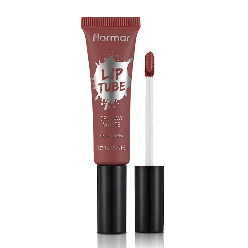 Tечно матово червило Flormar Lip Tube, нюанс Rose Boom, 03