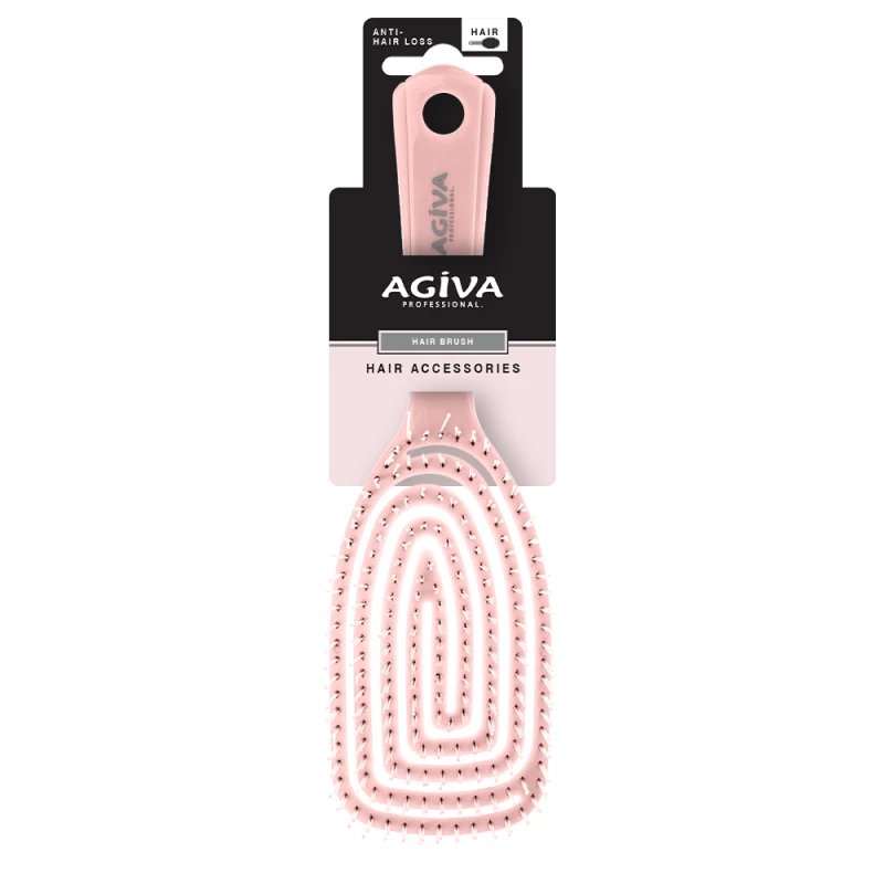 Правоъгълна четка Agiva Professional, Стилна, Розова