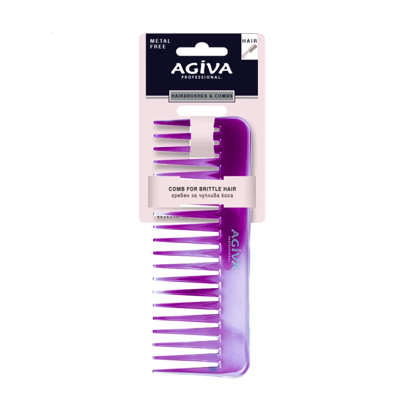 Гребен за чуплива коса Agiva Professional, Аурора