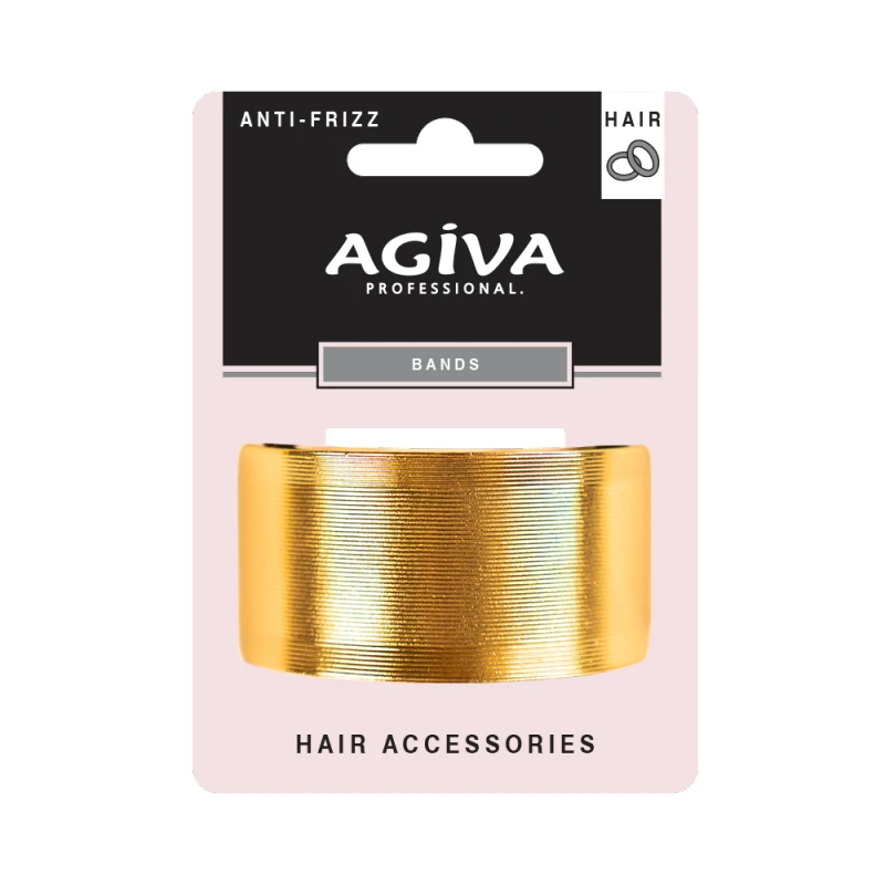 Ластик за коса Agiva Professional, Златна катарама, 5 см