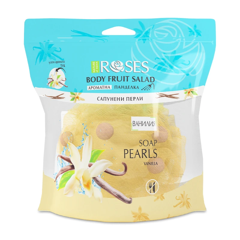 Ароматна панделка за баня със сапунени перли Nature of Agiva Roses, Fruit Salad, Ванилия