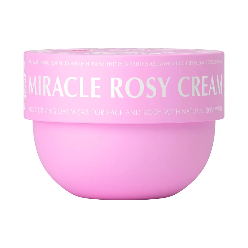 Витализиращ крем за лице и тяло Nature of Agiva Miracle Rosy, С розова вода и Пантенол, 150мл