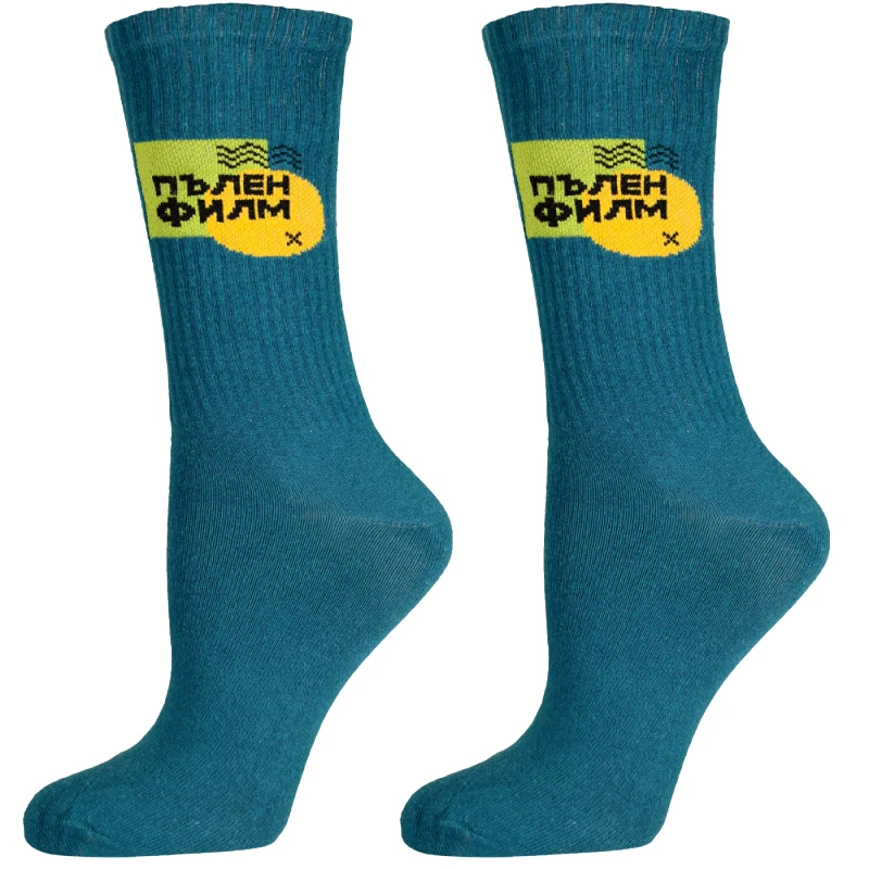 Дълги дамски чорапи Agiva Happy Foottopia, College, Пълен филм, Син, 35-38 размер