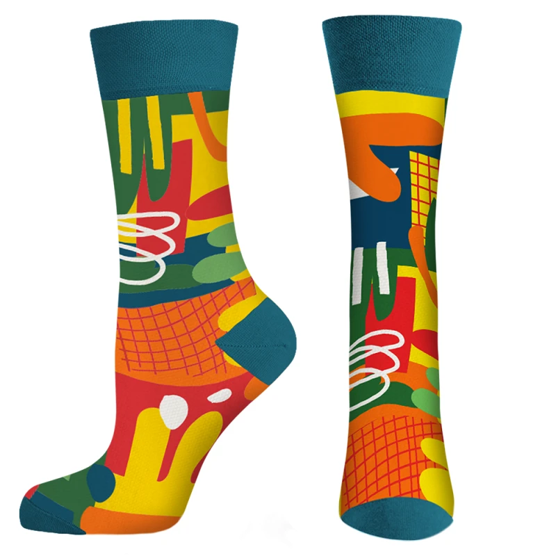 Дамски чорапи Agiva Happy Foottopia, С принт, Мексико, Син, Бамбук, 39-42 размер