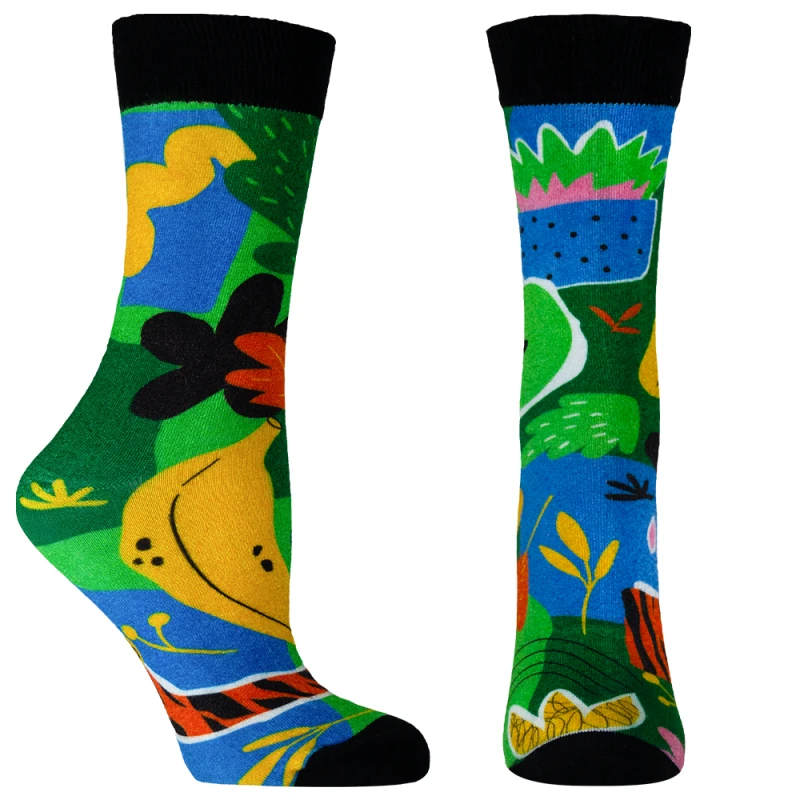 Дамски чорапи Agiva Happy Foottopia, С принт, Джунгла, Бамбук, 39-42 размер