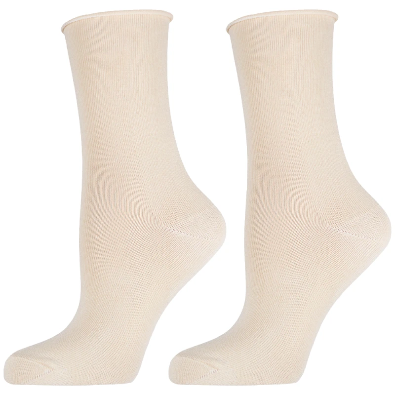 Дамски чорапи Agiva Happy Foottopia, Памук Комфорт, Бежов, 35-38 размер