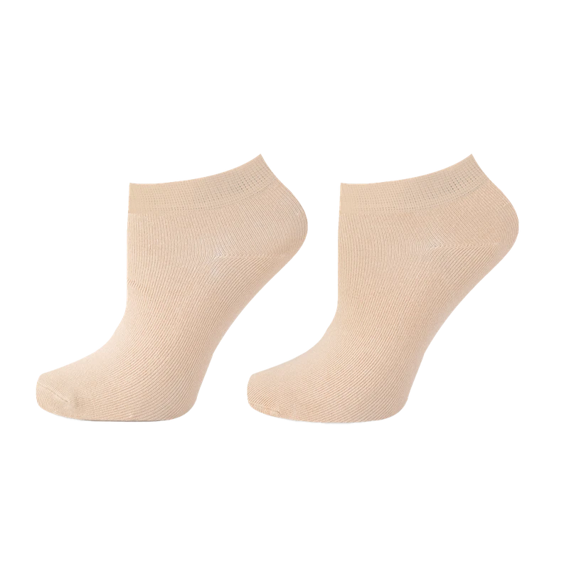 Мъжки чорапи за маратонки Agiva Happy Foottopia, От бамбук, Къс конч, 43-46, Бежови