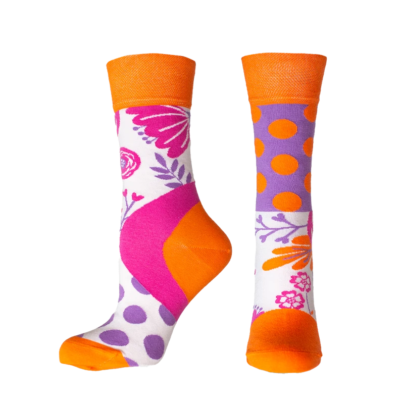 Мъжки чорапи Agiva Happy Foottopia, Памук, Цветя, Оранжеви, 43-46 размер