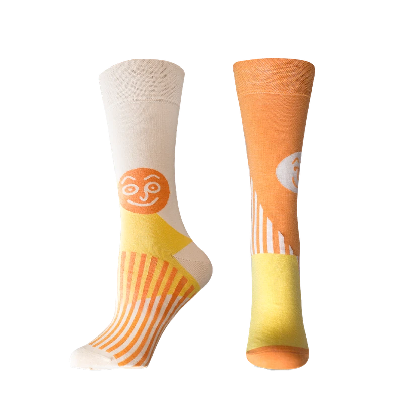 Мъжки чорапи Agiva Happy Foottopia, Памук, Лице, Жълти, 43-46 размер