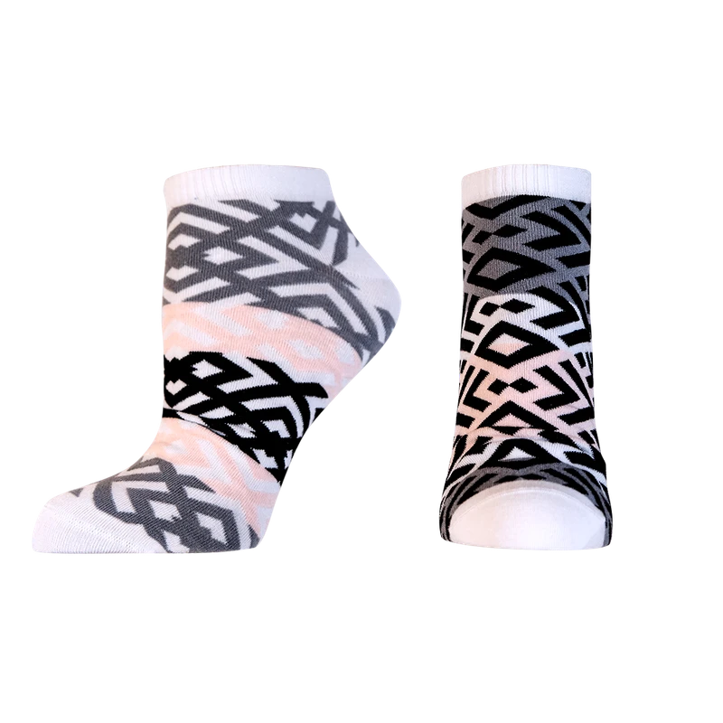 Къси мъжки чорапи от бамбук Agiva Happy Foottopia, Черни елементи, 43-46