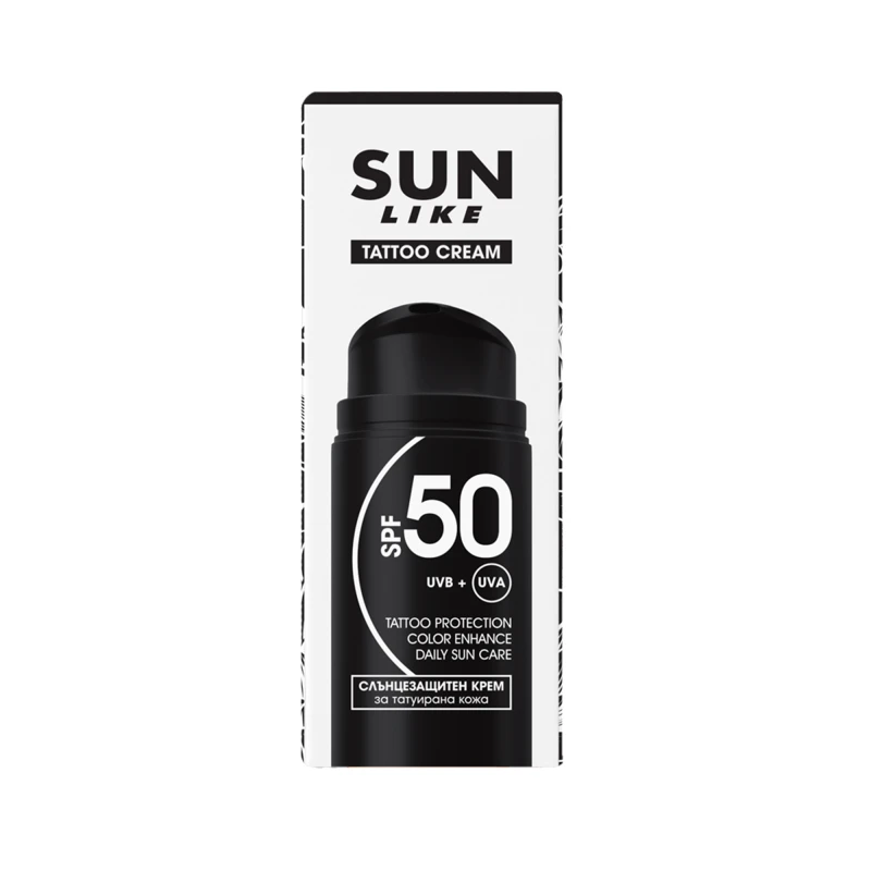 Слънцезащитен крем за татуировки Sun Like, SPF50, 100 мл