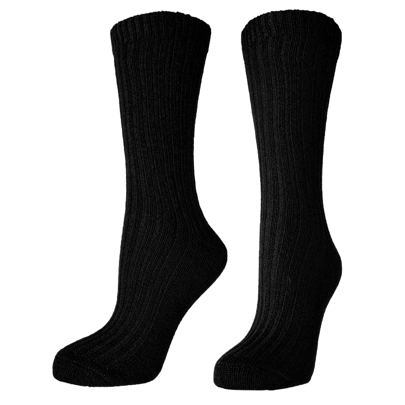 Дамски чорапи Agiva Happy Foottopia, Вълна, Черни, 39-42 размер