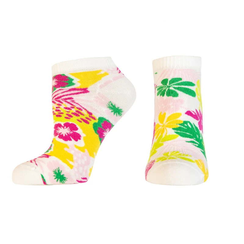 Къси дамски чорапи от бамбук Agiva Happy Foottopia, Цветя. 35-38