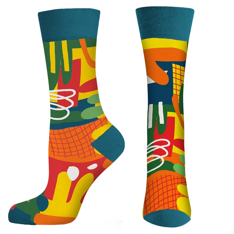 Дамски чорапи Agiva Happy Foottopia, С принт, Мексико, Син, Бамбук, 39-42 размер