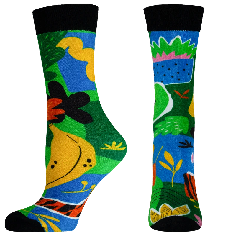 Дамски чорапи Agiva Happy Foottopia, С принт, Джунгла, Бамбук, 39-42 размер