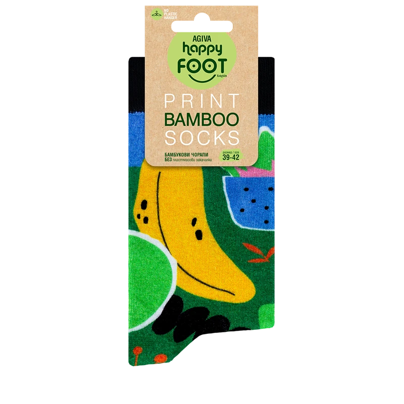 Дамски чорапи Agiva Happy Foottopia, С принт, Джунгла, Бамбук, 39-42 размер