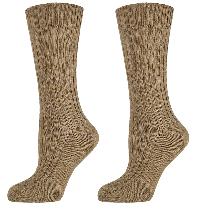 Дамски чорапи Agiva Happy Foottopia, Вълна, Бежов, 39-42 размер
