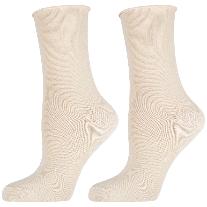 Дамски чорапи Agiva Happy Foottopia, Памук Комфорт, Бежов, 39-42 размер