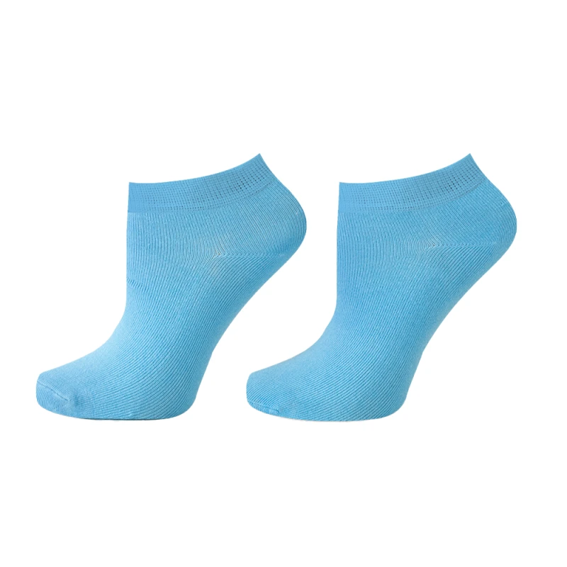 Дамски едноцветни чорапи с къс конч от бамбук Agiva Happy Foottopia Светлосини 39-42