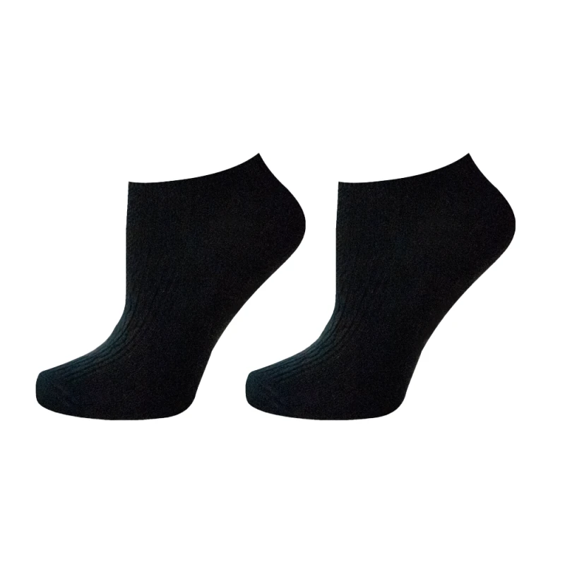 Къси чорапи Agiva Happy Foottopia, От жакард памук, Черни, 35-38