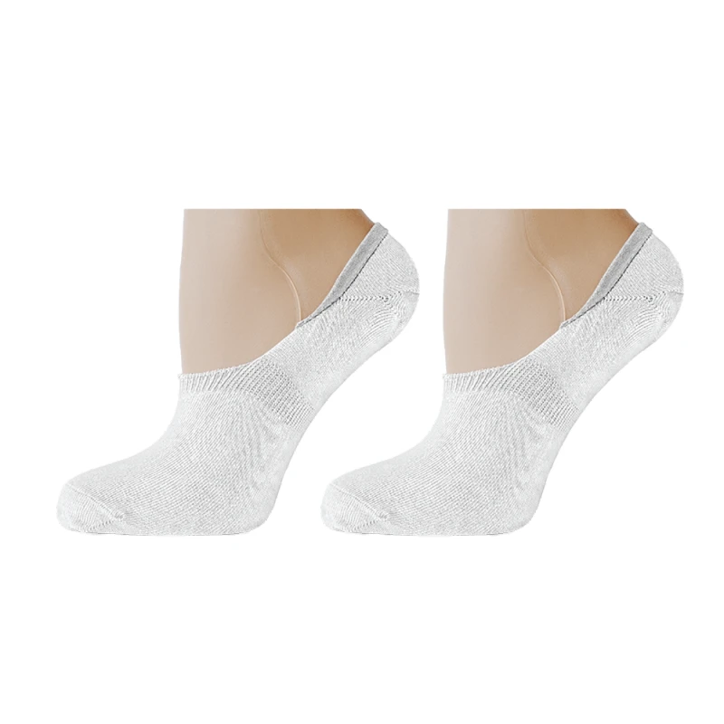 Дамски терлици за маратонки Agiva Happy Foottopia, In shoe, Органичен памук, Бял, 39-42 размер