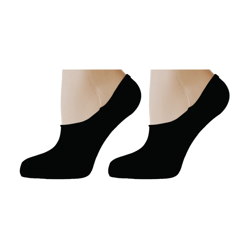 Дамски терлици за маратонки Agiva Happy Foottopia, In shoe, Органичен памук, Черен, 39-42 размер