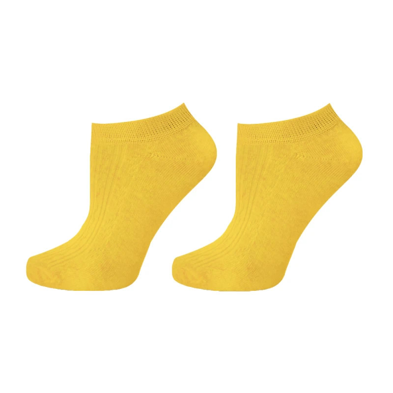Къси чорапи Agiva Happy Foottopia, От жакард памук, Жълт, 39-42 размер