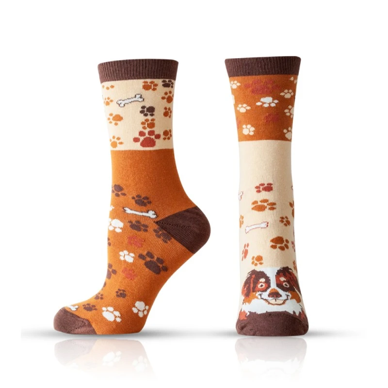 Дамски цветни чорапи за настроение Agiva Happy Foottopiа, С графичен дизайн, Puppy, 35-38