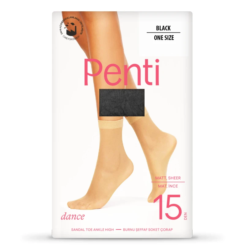 Къси Чорапи Penti, DANCE, Черен, 15 Ден
