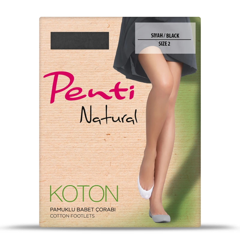 Безшевни Памучни Терлици Penti, COTTON, Черен, р-р 2, 40 Ден