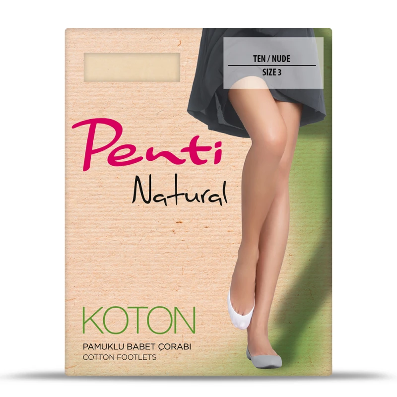 Безшевни Памучни Терлици Penti, COTTON, Телесен, р-р 3, 40 Ден