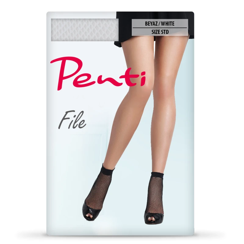 Къси Мрежести Чорапи Penti Бял