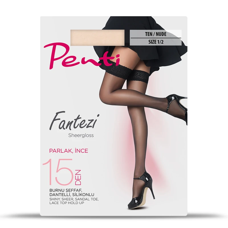 Силиконови чорапи Penti Fantazi, Телесен, р-р 1/2