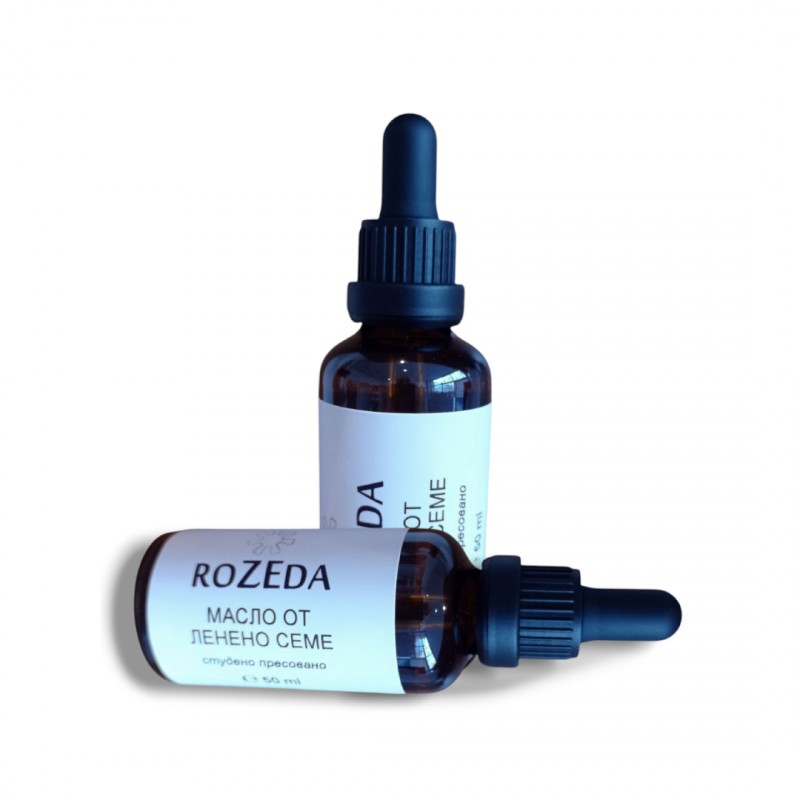 Масло от Ленено семе Rozeda, 50 ml - студено-пресовано, 100% чисто и натурално