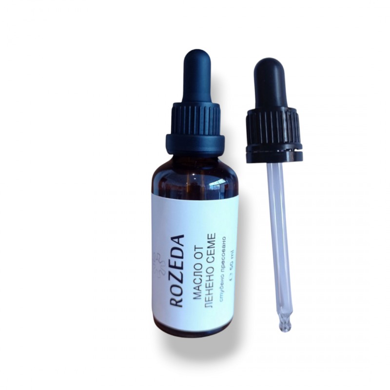 Масло от Ленено семе Rozeda, 50 ml - студено-пресовано, 100% чисто и натурално