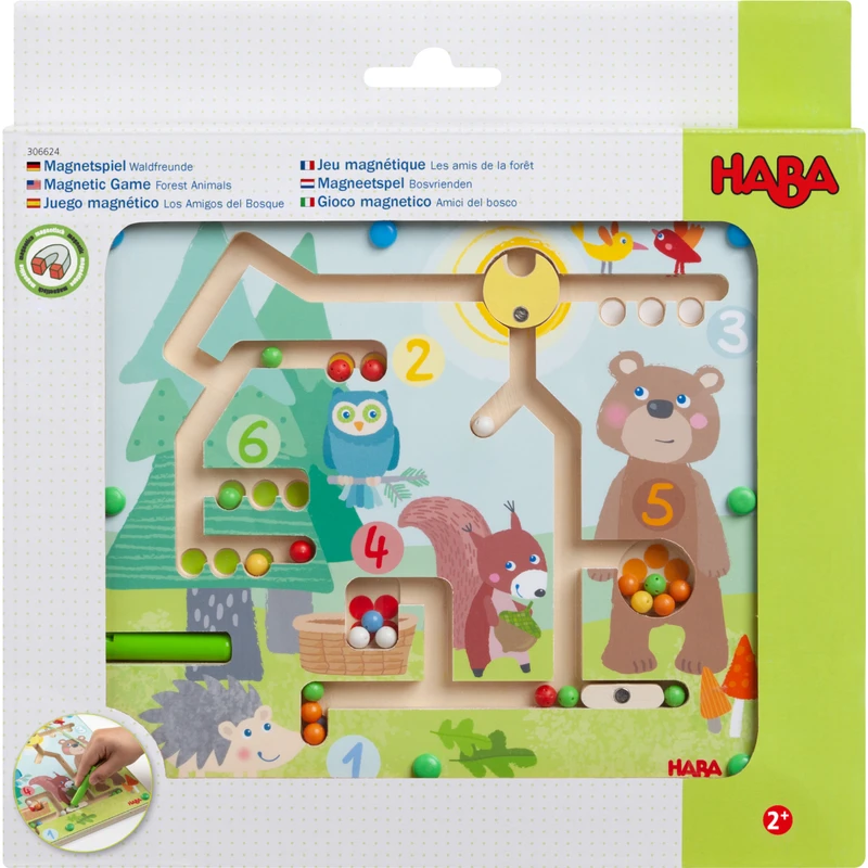 Магнитен лабиринт, 2+, Горски животни и числа 1–6